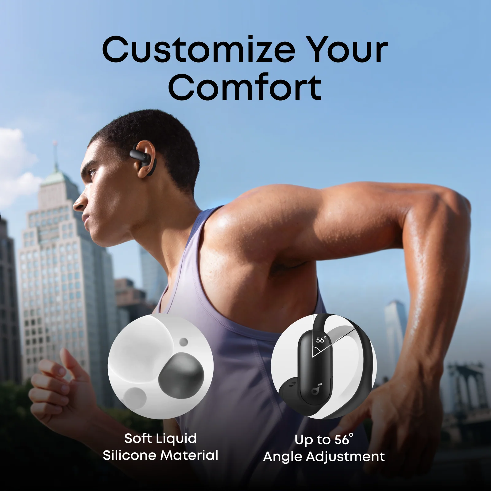 AeroFit 2 Pro｜Dual-Form Earbuds with Open-Ear and Active Noise Cancellation Form - Image 3